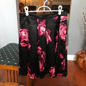 Flower silk skirt
